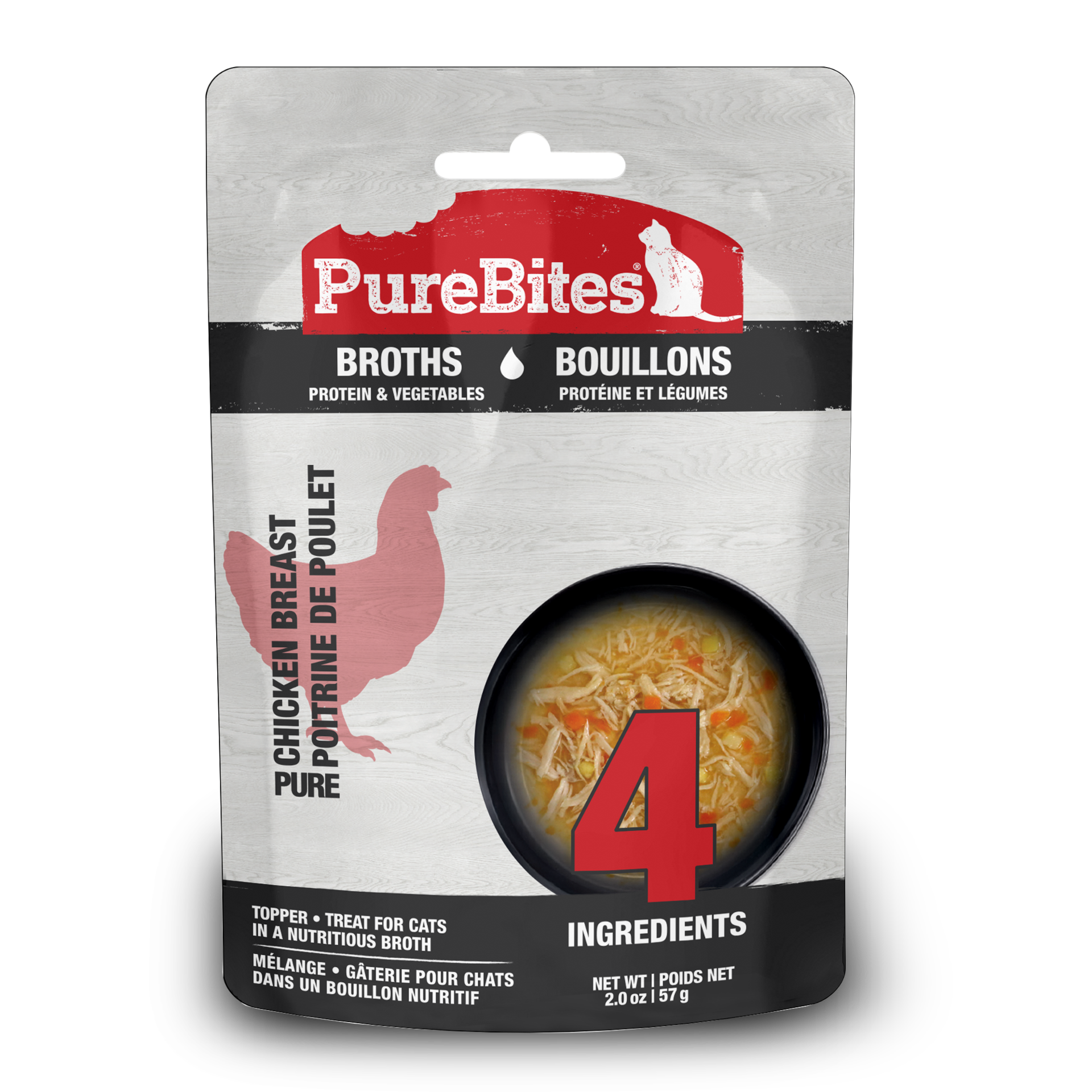 slide 1 of 5, PureBites Chicken & Vegetables Broth Wet Treat Pouch, 1.76 oz