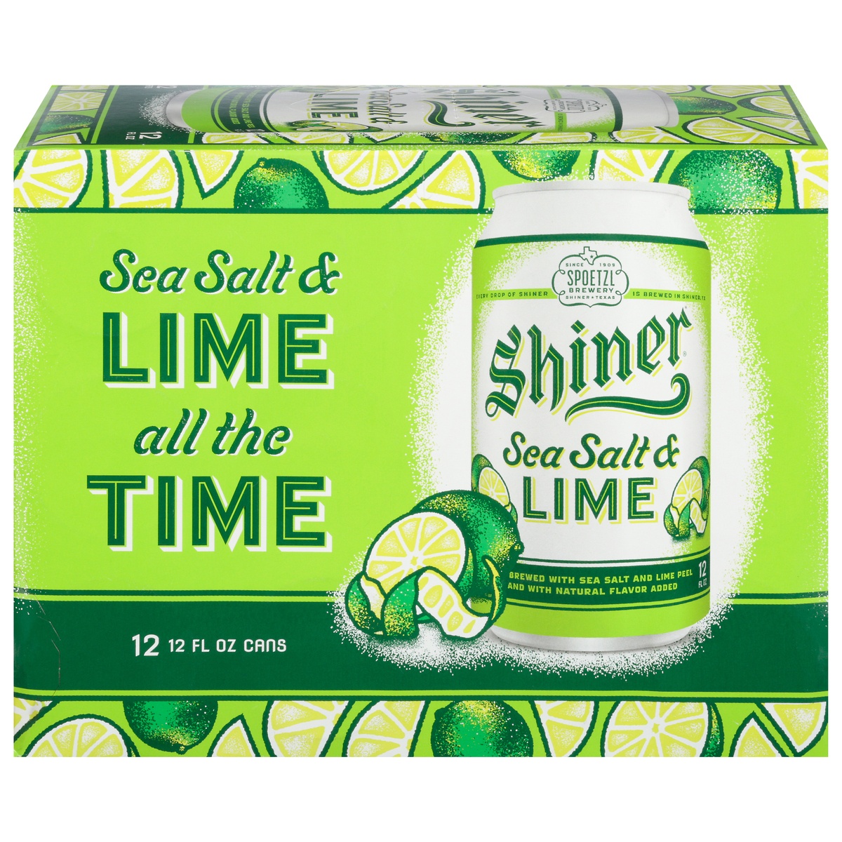 slide 1 of 1, Spoetzl Brewery Shiner Light Lager Sea Salt & Lime 12Pk Cans, 144 fl oz