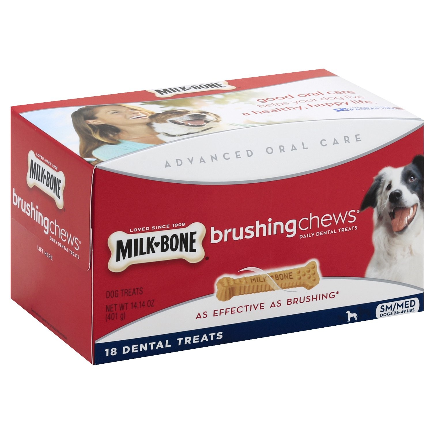 slide 1 of 6, Milk-Bone Brushing Chews Small Medium, 14.1 oz