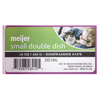 slide 5 of 5, Meijer Double Pet Food Dish, Small Capacity, 16 oz