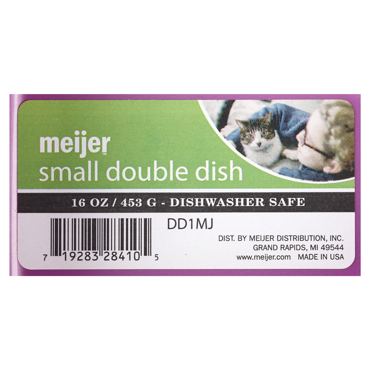 slide 3 of 5, Meijer Double Pet Food Dish, Small Capacity, 16 oz