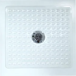 Slip X Square Shower Mat, Clear