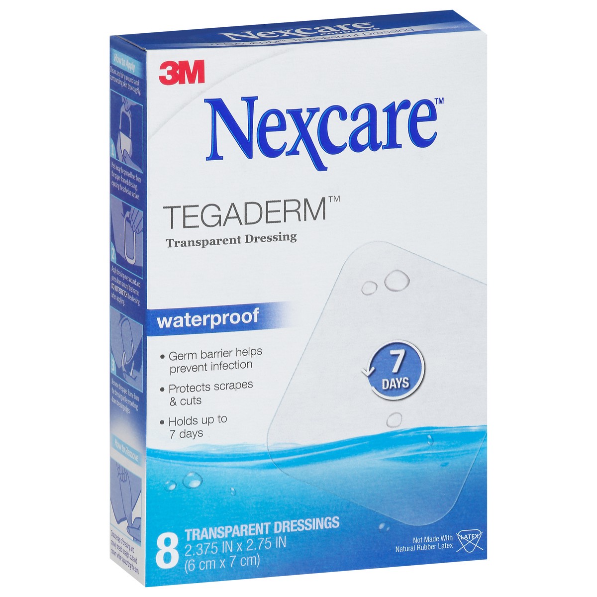 slide 7 of 9, Nexcare Tegaderm Waterproof Transparent Dressings 8 ea, 8 ct