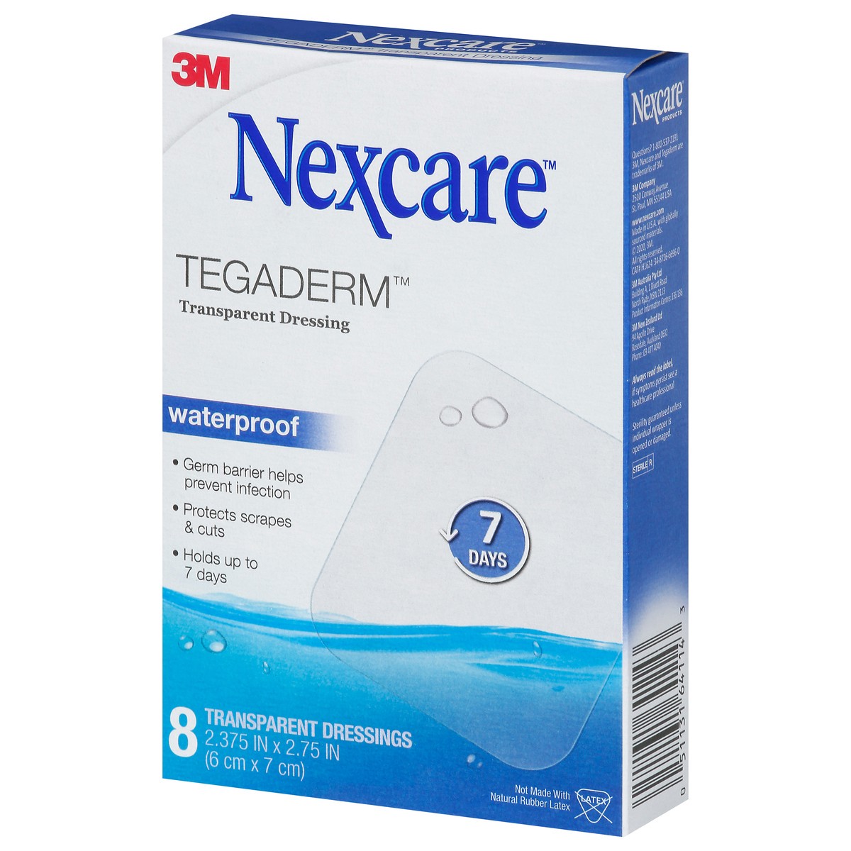 slide 2 of 9, Nexcare Tegaderm Waterproof Transparent Dressings 8 ea, 8 ct