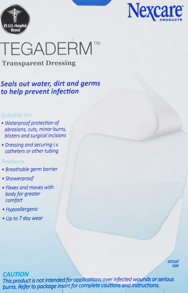 slide 9 of 9, Nexcare Tegaderm Waterproof Transparent Dressings 8 ea, 8 ct