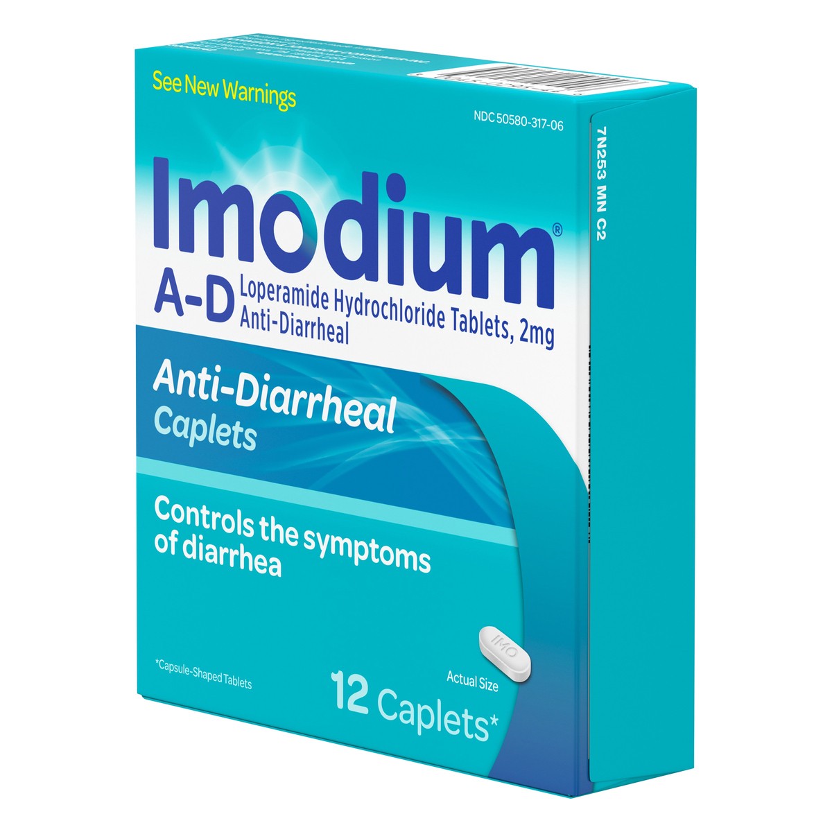 slide 2 of 9, Imodium A-D Diarrhea Relief Caplets with Loperamide Hydrochloride, Anti-Diarrheal Medicine to Help Control Symptoms of Diarrhea Due to Acute, Active & Traveler's Diarrhea, 12 ct., 12 ct