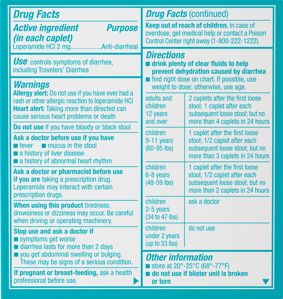 slide 3 of 9, Imodium A-D Diarrhea Relief Caplets with Loperamide Hydrochloride, Anti-Diarrheal Medicine to Help Control Symptoms of Diarrhea Due to Acute, Active & Traveler's Diarrhea, 12 ct., 12 ct