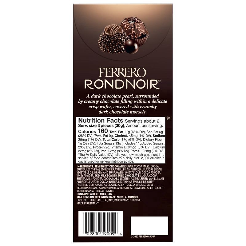 slide 5 of 6, Ferrero Rocher Rondnoir Candy - 8ct/2.7oz, 8 ct; 2.7 oz