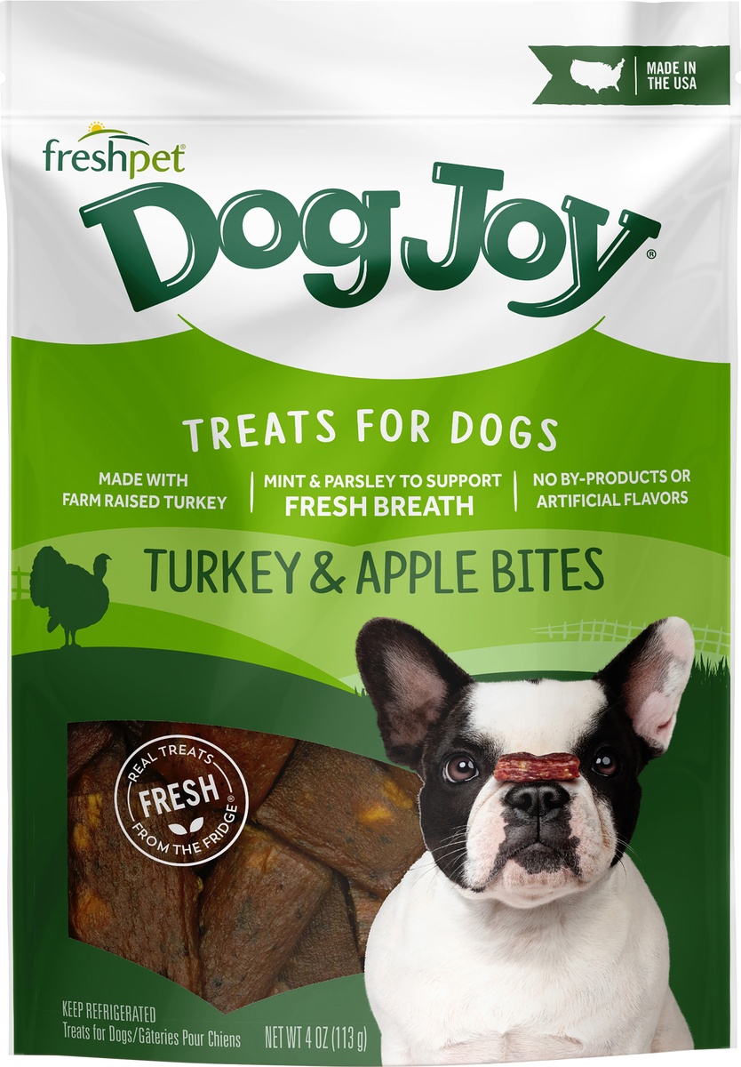 slide 3 of 5, Freshpet Dog Joy Fresh Dog Treats, Turkey And Apple Bites, 4 oz