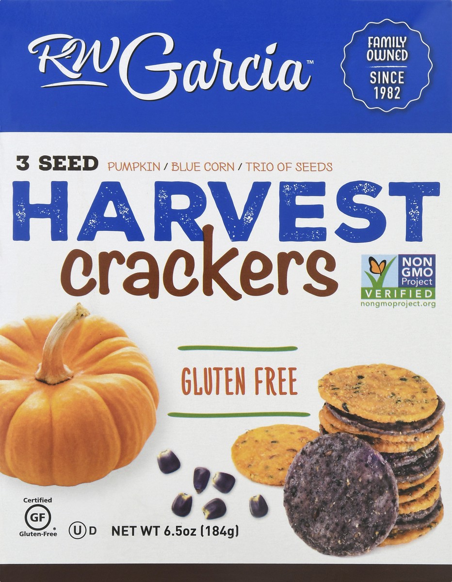 slide 13 of 13, RW Garcia 3 Seed Harvest Gluten Free Crackers 6.5 oz, 6.5 oz