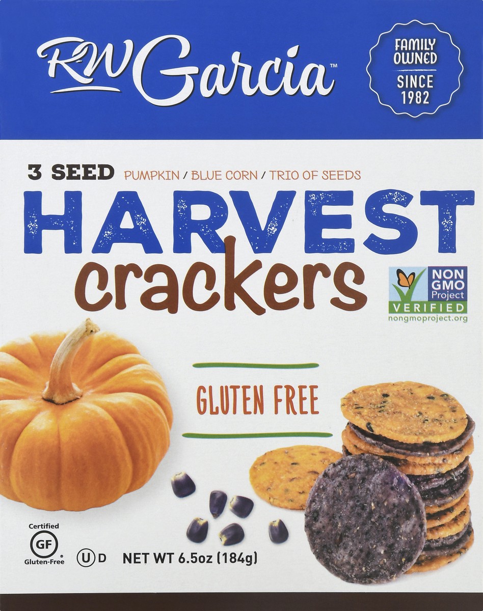 slide 4 of 13, RW Garcia 3 Seed Harvest Gluten Free Crackers 6.5 oz, 6.5 oz