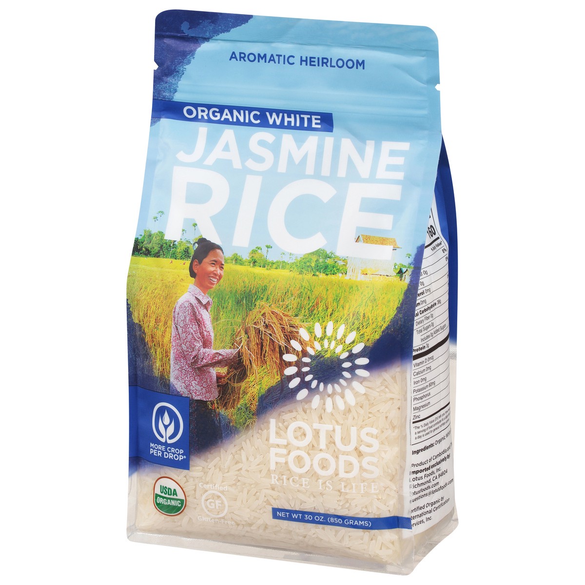 slide 9 of 9, Lotus Foods Organic White Jasmine Rice 30 oz, 30 oz