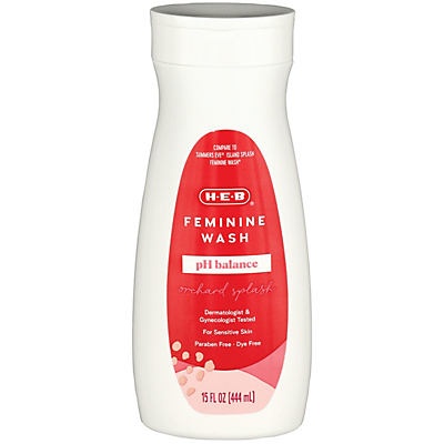 slide 1 of 1, H-E-B Ph Balance Feminine Wash Orchard Splash, 15 oz