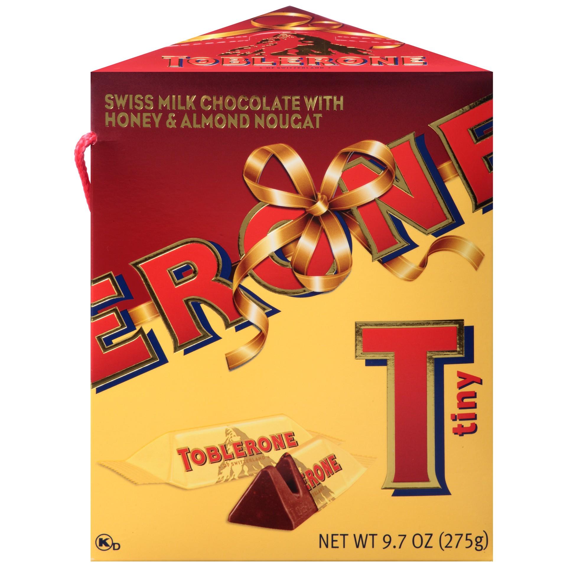 slide 1 of 12, Toblerone Tiny Swiss Milk Chocolate Candy Bars with Honey and Almond Nougat, Holiday Chocolate Gift Box, 9.7 oz, 9.7 oz