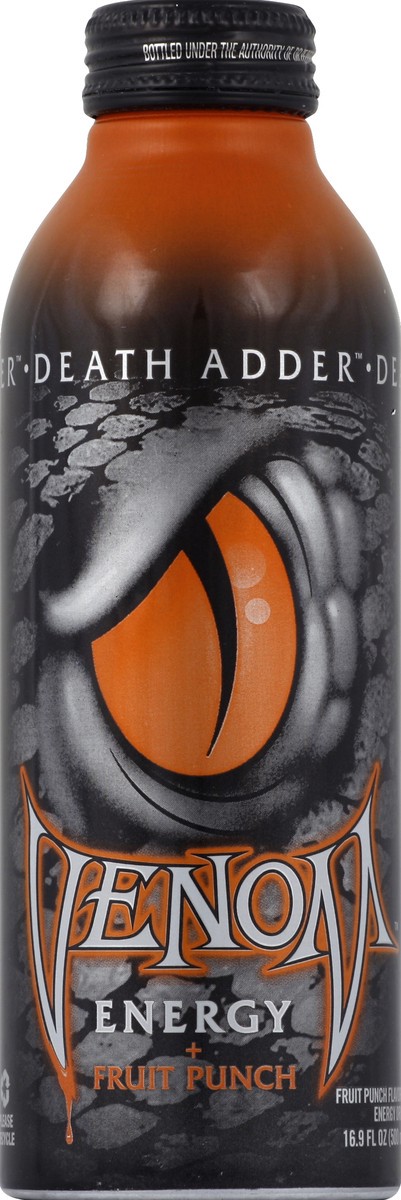 slide 3 of 4, Venom Death Adder Energy + Fruit Punch Drink - 16.9 fl oz, 16.9 fl oz