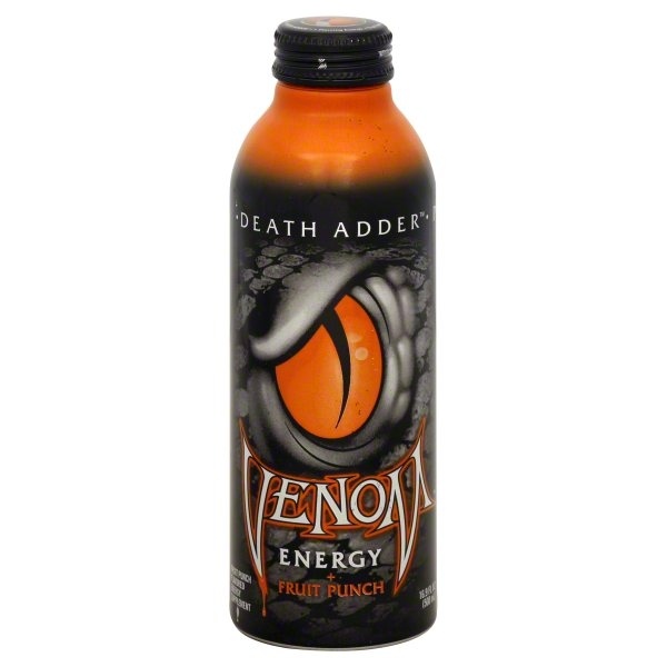 slide 1 of 4, Venom Death Adder Energy + Fruit Punch Drink - 16.9 fl oz, 16.9 fl oz