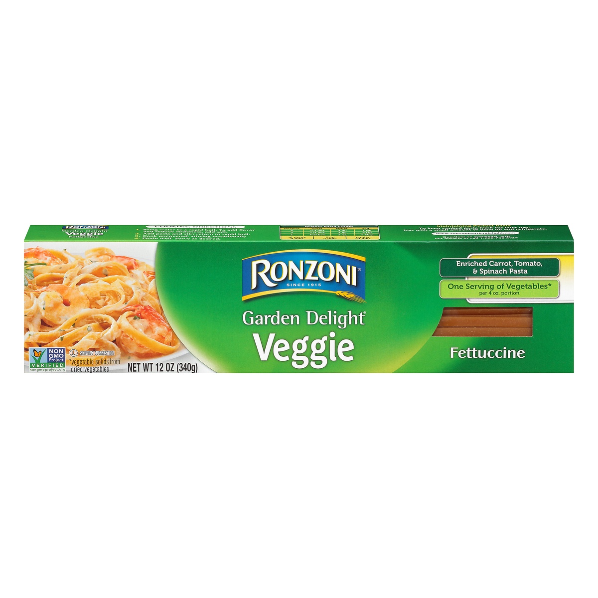 slide 1 of 1, Ronzoni Garden Delight Fettucine, 12 oz