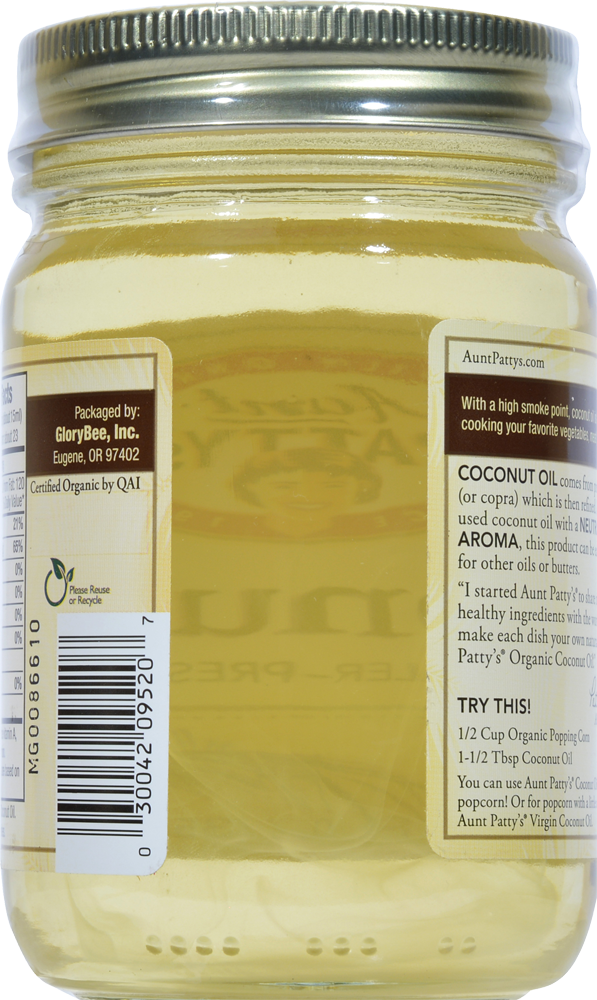 slide 3 of 4, Aunt Patty's Coconut Oil - 12 fl oz, 12 fl oz
