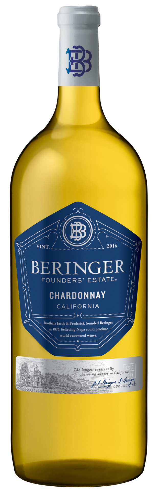 slide 1 of 1, Beringer Founders' Estate Chardonnay, 1.5 liter