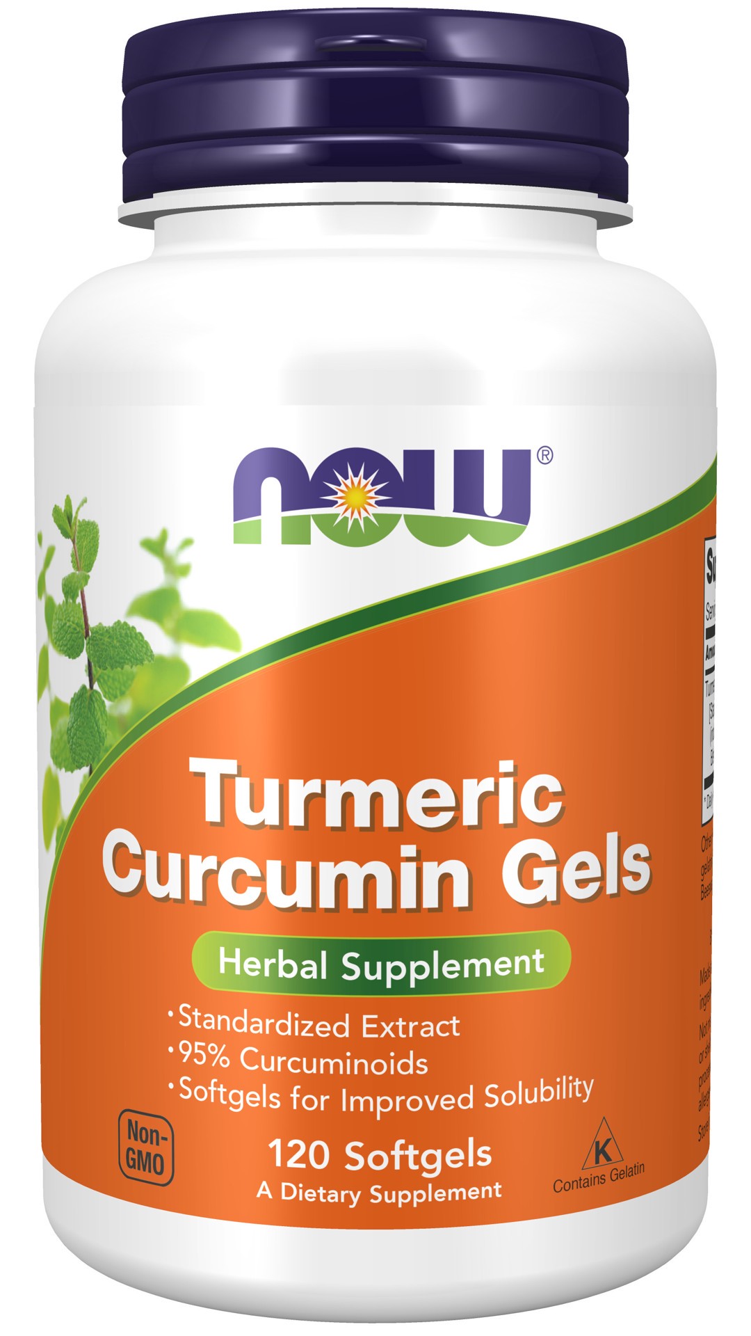 slide 1 of 4, NOW Turmeric Curcumin Gels - 120 Softgels, 120 ct