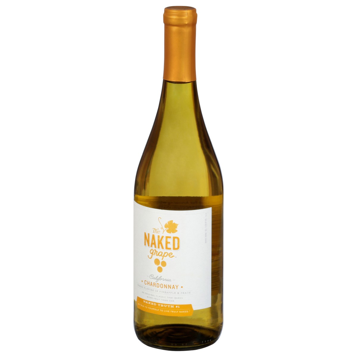 slide 2 of 9, The Naked Grape California Naked Truth Chardonnay 750 ml, 750 ml