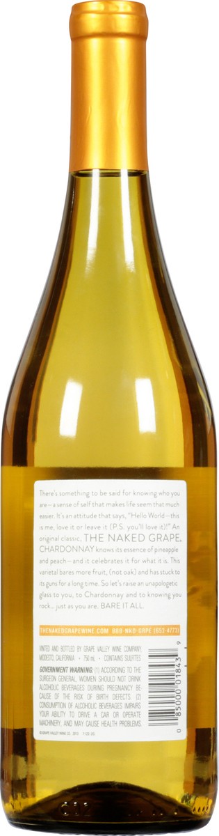 slide 4 of 9, The Naked Grape California Naked Truth Chardonnay 750 ml, 750 ml