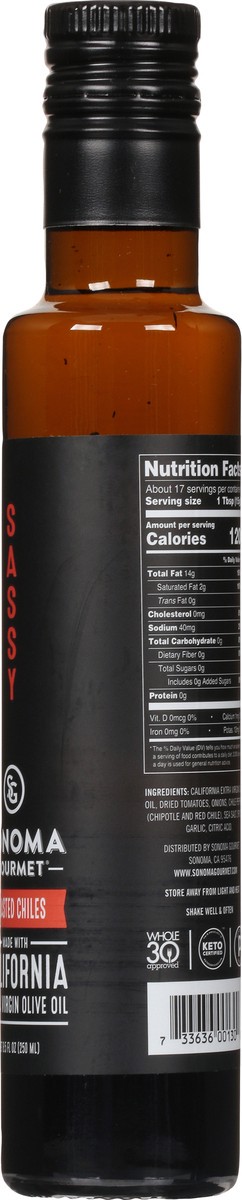 slide 2 of 9, Sonoma Gourmet Sassy Extra Virgin Roasted Chiles Olive Oil 8.5 fl oz, 8.5 oz