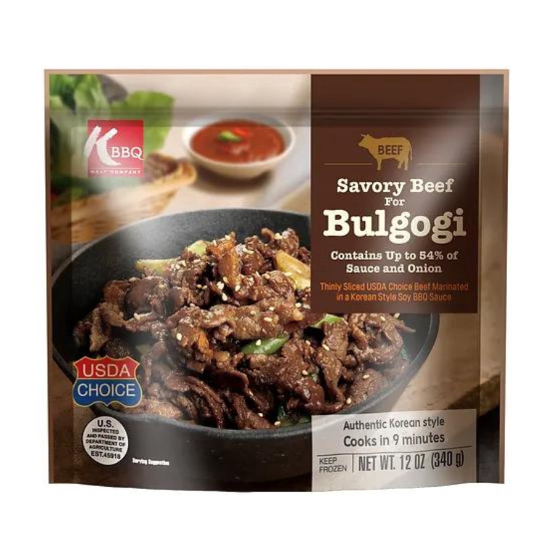 slide 1 of 1, KBBQ Bulgogi Onion Beef, 12 oz