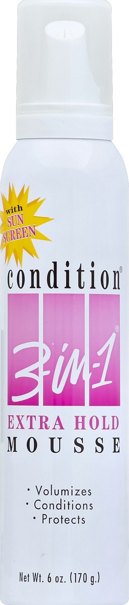 slide 3 of 4, Condition 3-In-1 Extra Hold Mousse, 6 oz