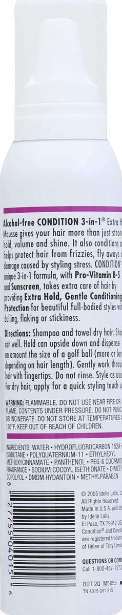 slide 4 of 4, Condition 3-In-1 Extra Hold Mousse, 6 oz