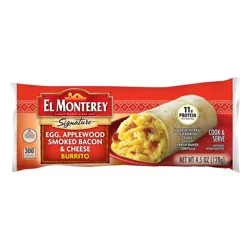 El Monterey Signature Egg Applewood Smoked Bacon & Cheese Breakfast Burrito, 4.5 oz