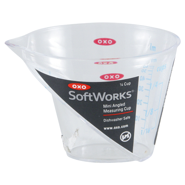 slide 1 of 4, OXO Good Grips Mini Angled Measuring Cup, 1/4 cup