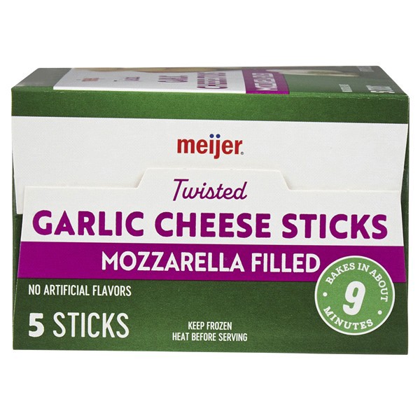 slide 16 of 29, Meijer Twisted Mozzarella Stuffed Garlic Bread Sticks, 11.5 oz