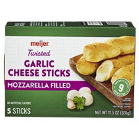 slide 19 of 29, Meijer Twisted Mozzarella Stuffed Garlic Bread Sticks, 11.5 oz