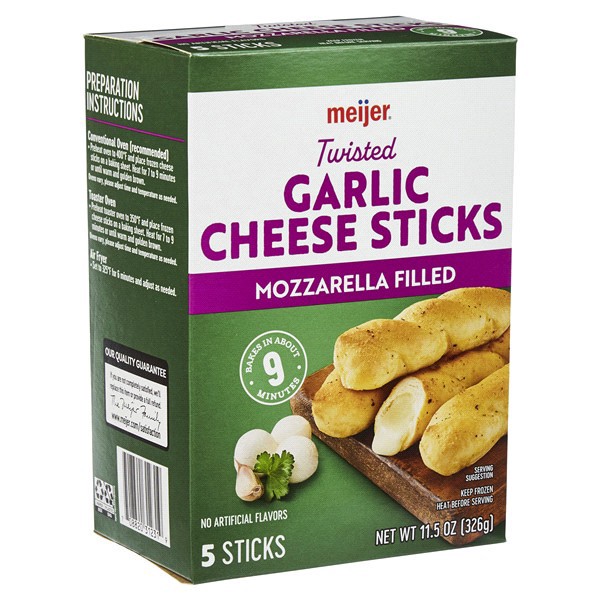 slide 4 of 29, Meijer Twisted Mozzarella Stuffed Garlic Bread Sticks, 11.5 oz