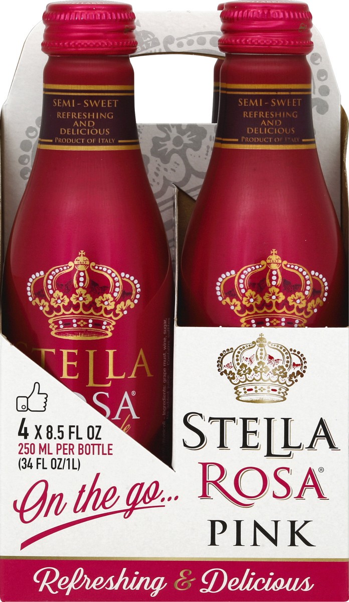 slide 6 of 6, Stella Rosa Pink Semi-Sweet Rosé Wine 4Pk/250 ml, 250 ml