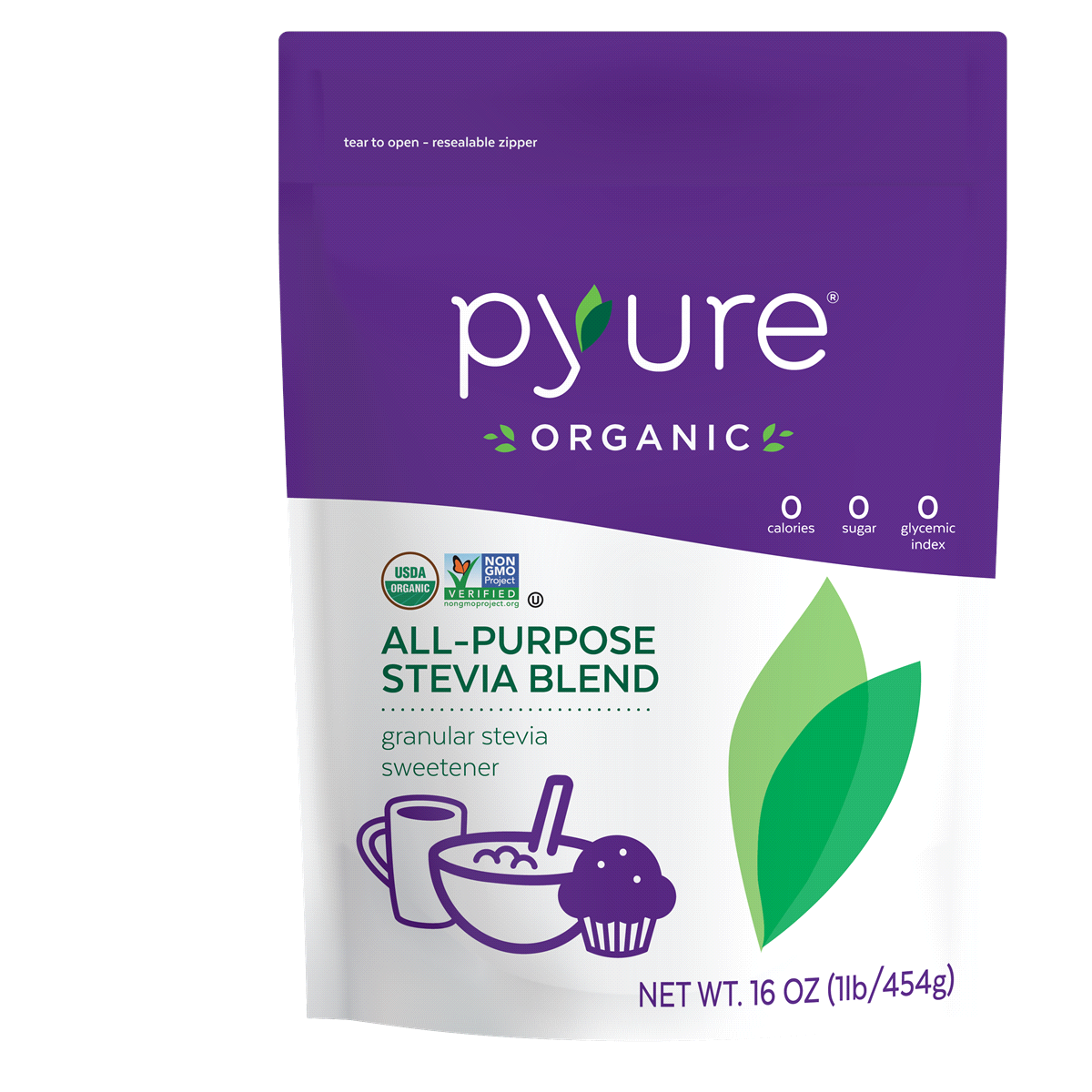 slide 1 of 6, Pyure Organic Stevia All Purpose Sweetener, 16 oz