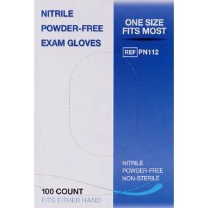 slide 1 of 1, CVS Health Durable Nitrile Exam Disposable Gloves, One Size Fits Most, 100 Ct, 1 ct