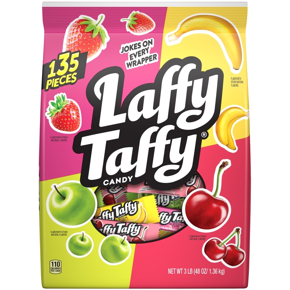 slide 1 of 1, Laffy Taffy Strawberry Banana, Sour Apple, Cherry Candy, 48 Ounce, 48 oz