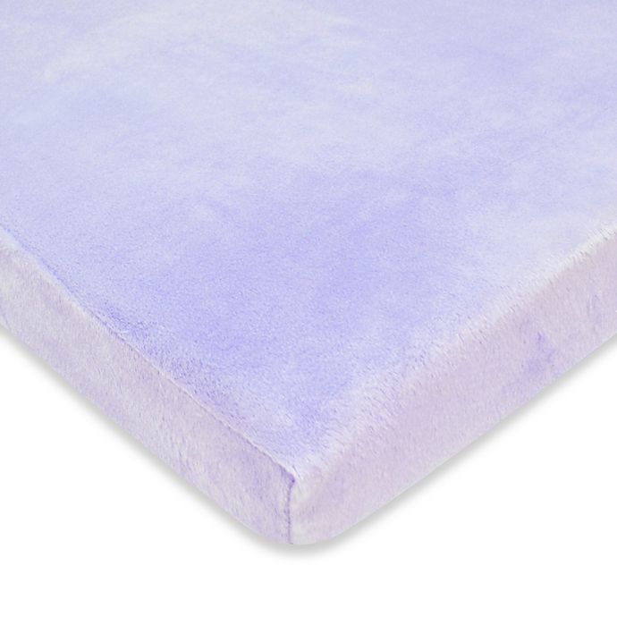 slide 1 of 1, TL Care Heavenly Soft Chenille Fitted Crib Sheet - Lavender, 1 ct