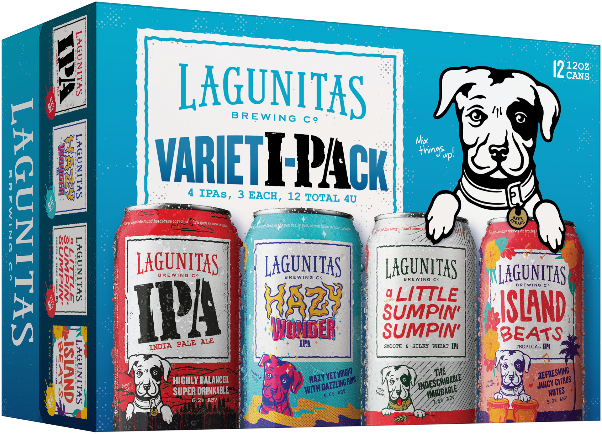 slide 3 of 3, Lagunitas Variety Pack, 12 Pack, 12 fl. oz. Cans, 12 ct; 12 oz