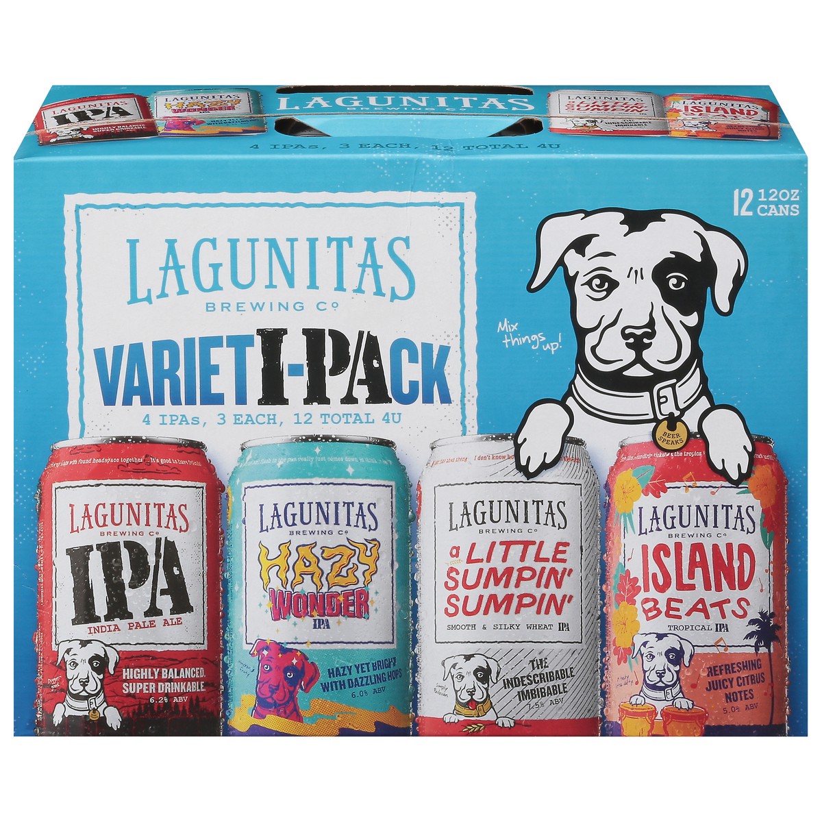 slide 1 of 3, Lagunitas Variety Pack, 12 Pack, 12 fl. oz. Cans, 12 ct; 12 oz