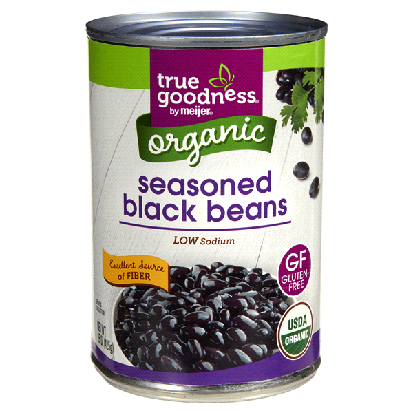 slide 1 of 1, True Goodness Organic Seasoned Black Beans, 15 oz