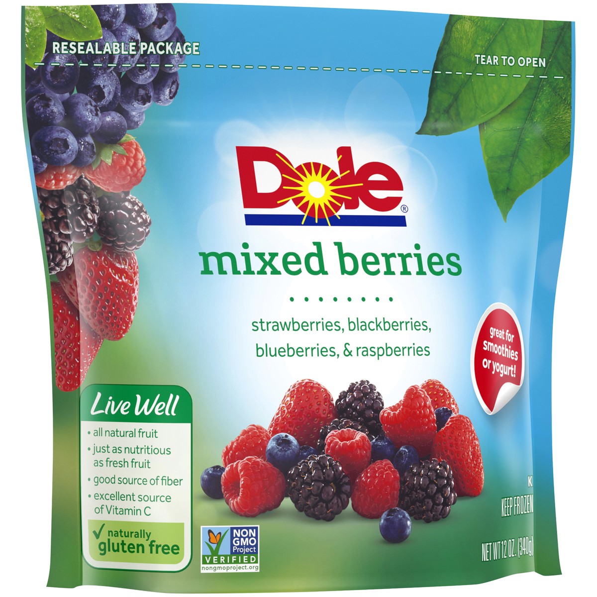 slide 4 of 9, Dole Mixed Berries, 12 oz