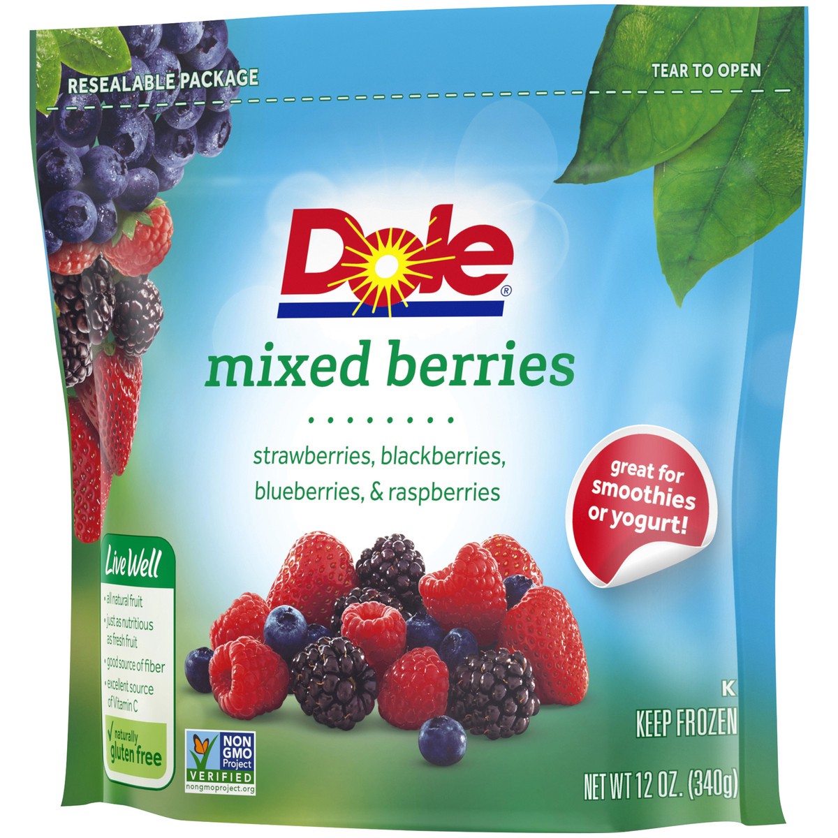 slide 3 of 9, Dole Mixed Berries, 12 oz