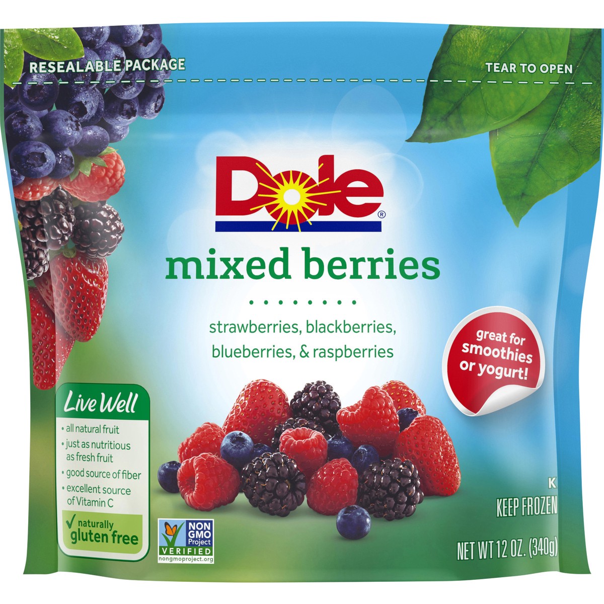 slide 5 of 9, Dole Mixed Berries, 12 oz