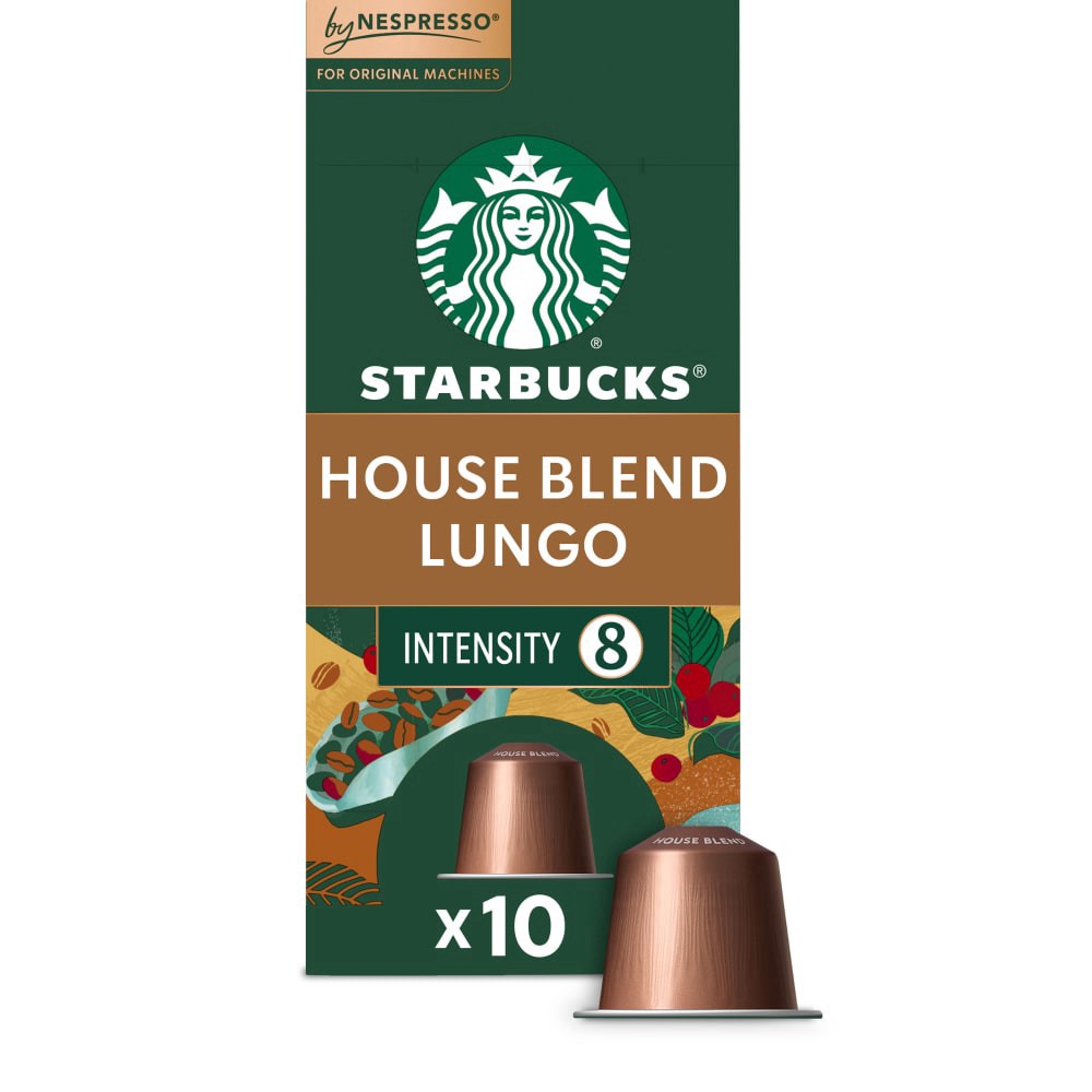 slide 3 of 6, Starbucks By Nespresso Original Line Pods Medium Roast Coffee House Blend 100% Arabica​, 10 ct