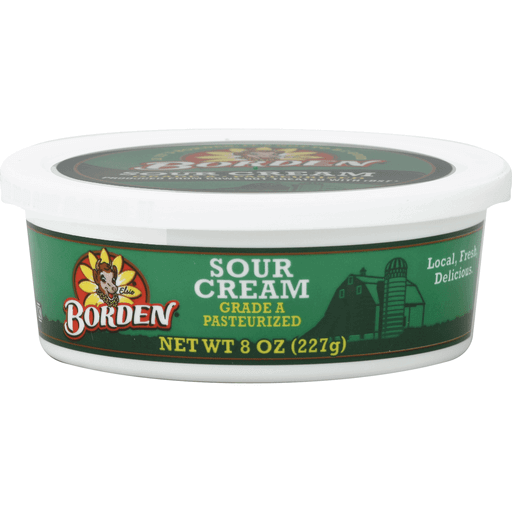 slide 1 of 1, Borden Sour Cream, 8 oz