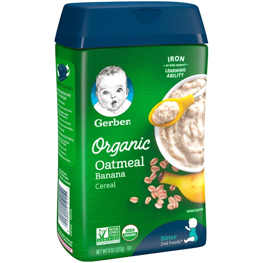 Gerber Organic Cereal Gerber 2nd Foods Organic Oatmeal