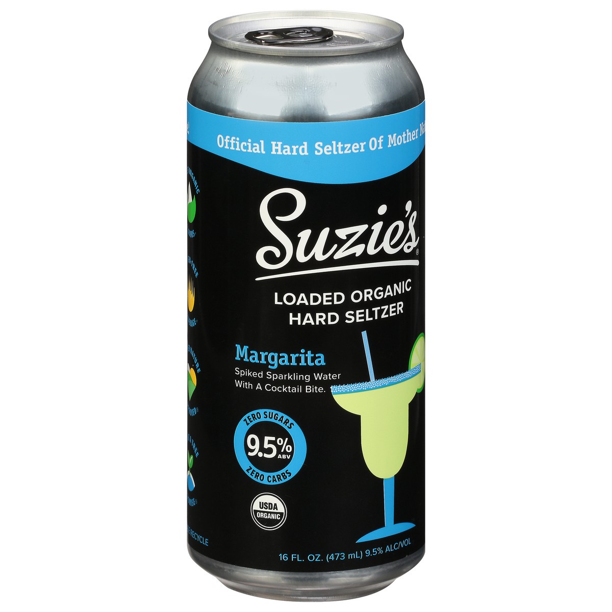 slide 2 of 12, Suzie's Loaded Organic Margarita Flavored Hard Seltzer, 4 ct; 16 fl oz